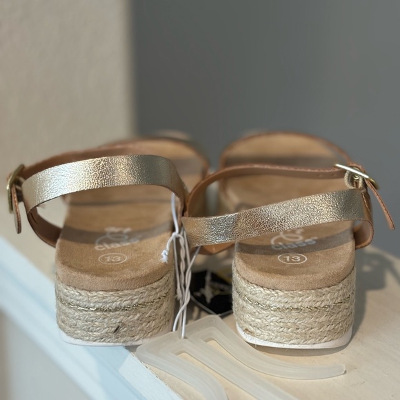 Kids' Lindsey Platform Espadrille Sandals Gold - art class - Size 13 NEW - Picture 4 of 6